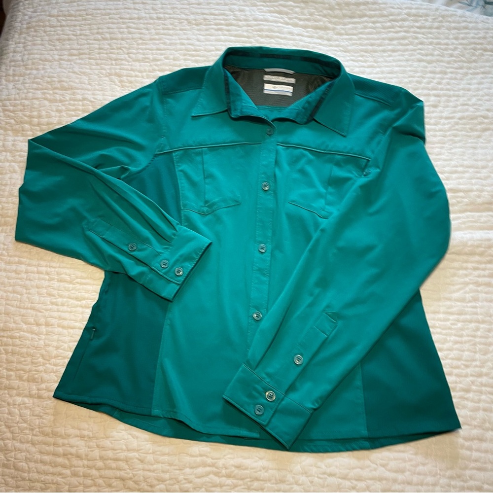 Columbia Omni-Shade Sun Protection Womens Button-Up Shirt